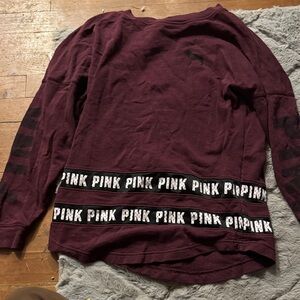 Victoria's Secret Maroon Long Sleeve Tee